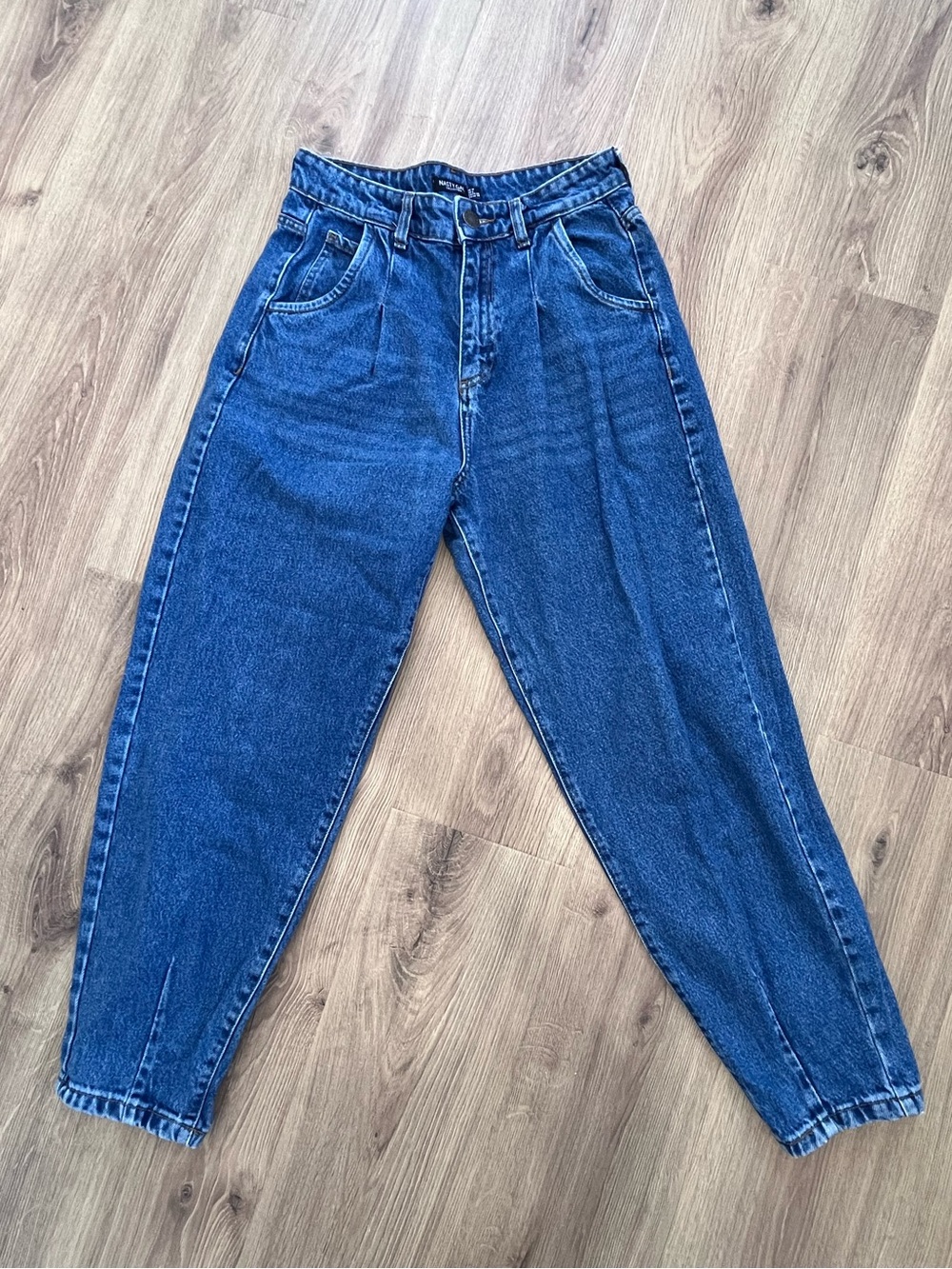 Nasty Gal Dark Blue Boyfriend Jeans